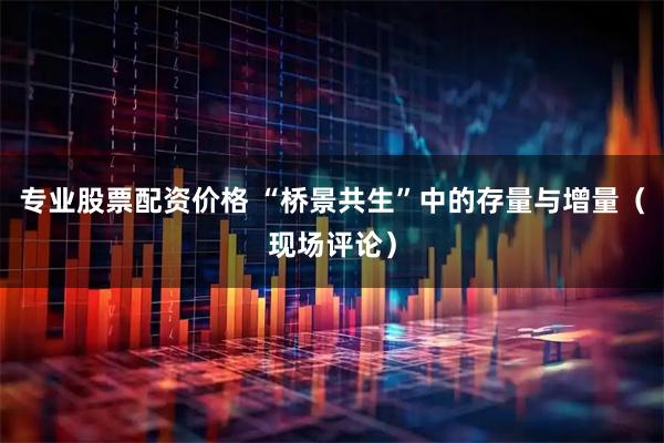 专业股票配资价格 “桥景共生”中的存量与增量（现场评论）